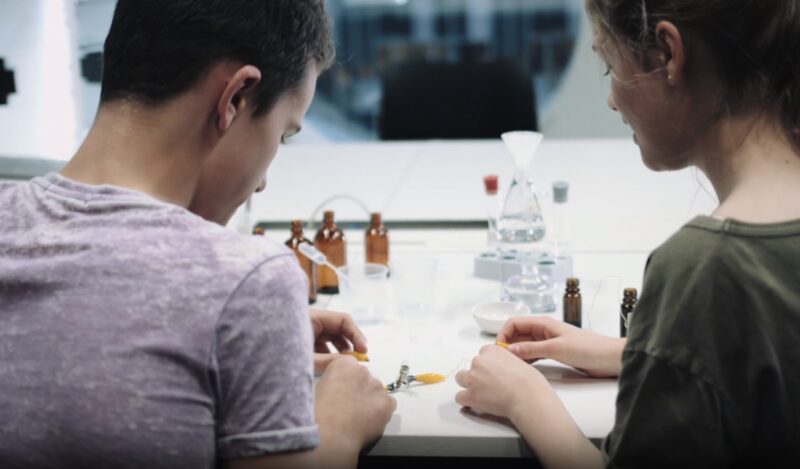 An entrepreneur planning the launch of their perfume business with a manufacturer partner.